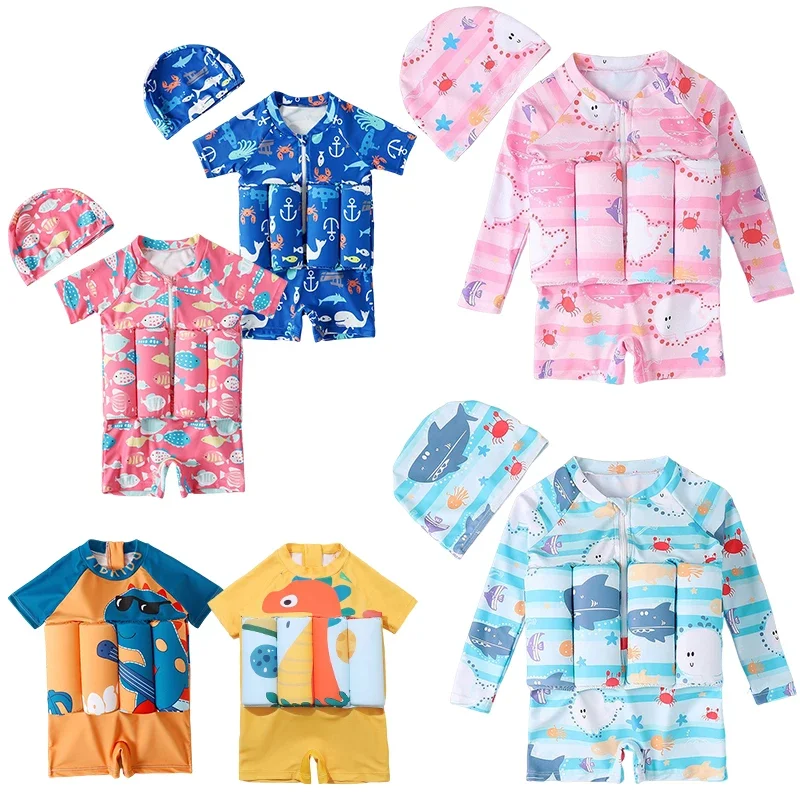 Baby Swimming Floater - Dziecięcy strój kąpielowy wypornościowy nadruk kreskówkowy