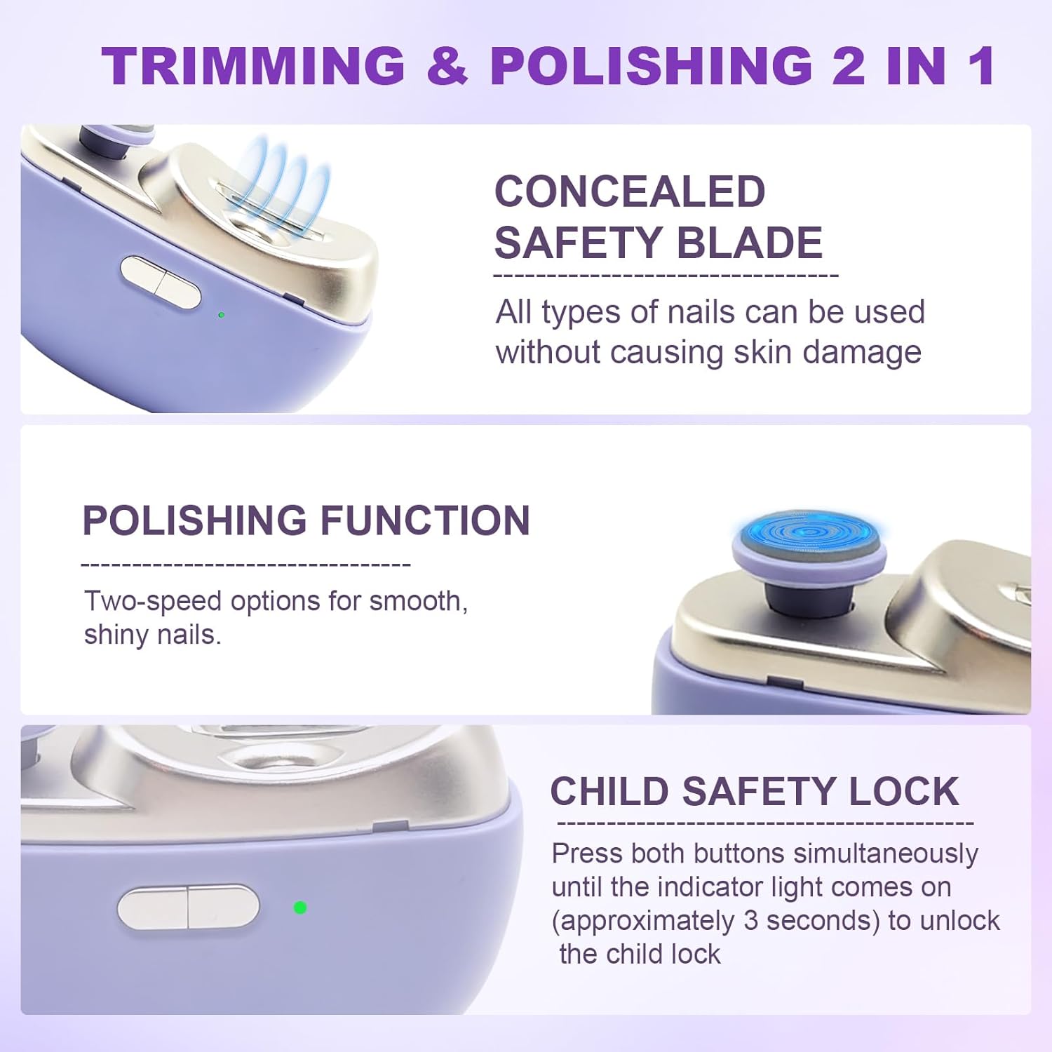 Elektryczny trymer do paznokci – Baby Nail Trimmer Electric recenzja i cena